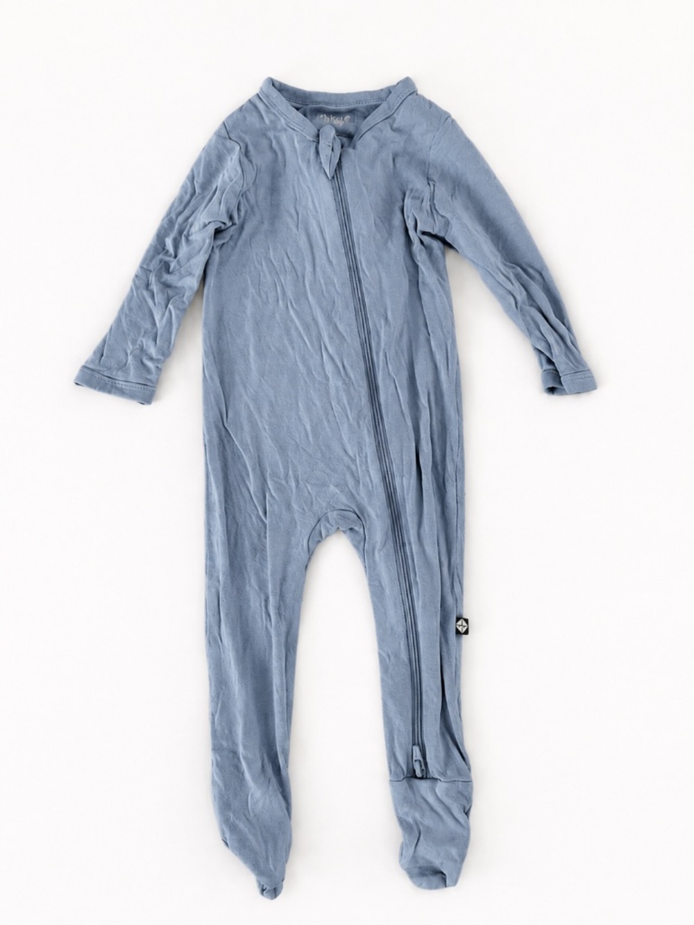 Kyte Baby Blue Bamboo Zipper Footie Pajamas 3–6 Months